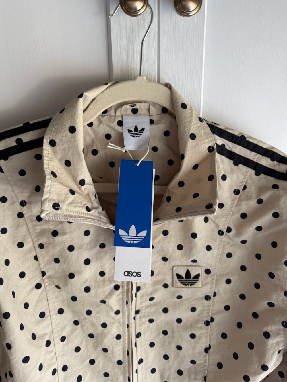 adidas Originals x ASOS polka dot track jacket in stone - size small - Picture 5 of 9